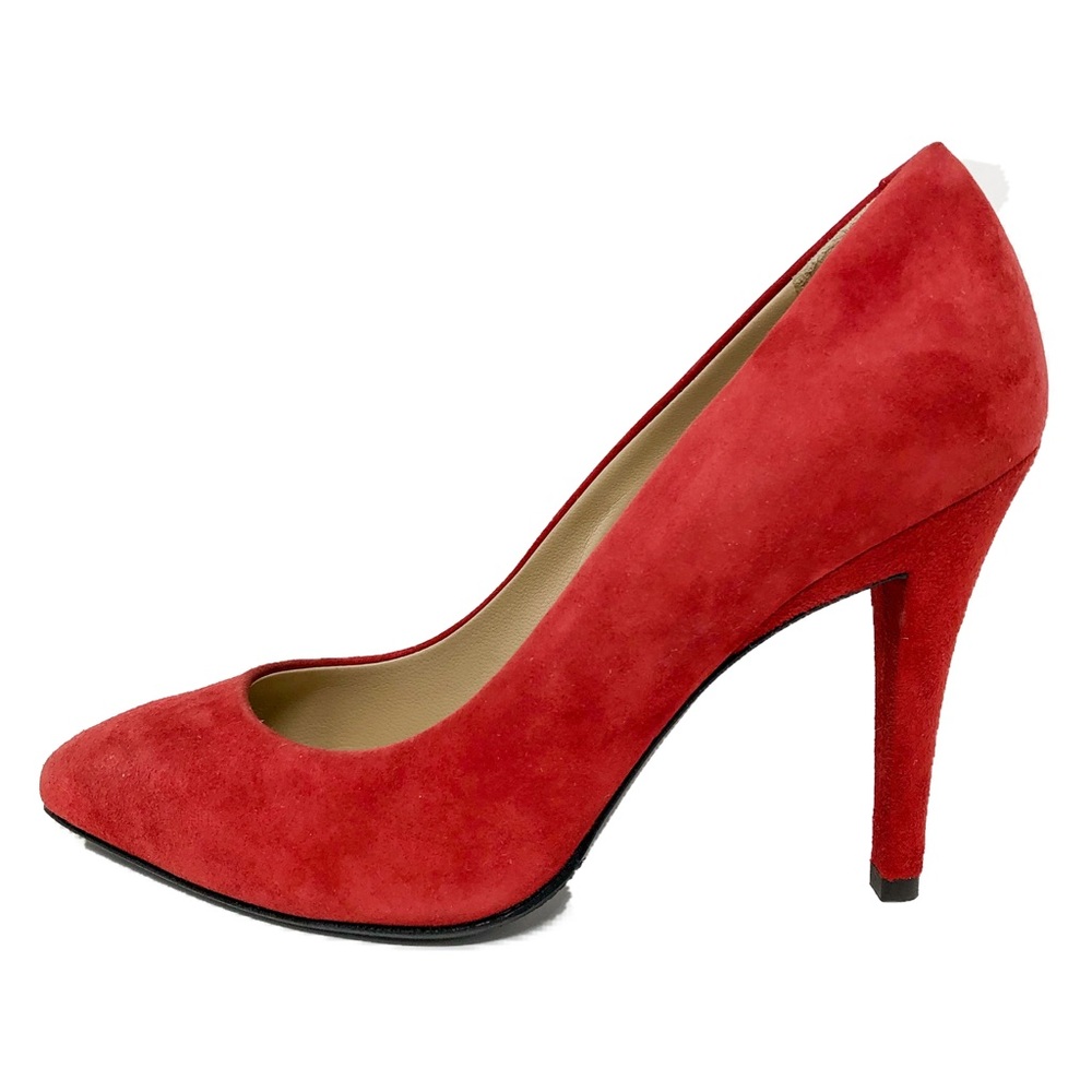 VICINI TAPEET Suede Pumps, Red, Size 6 / IT 36
